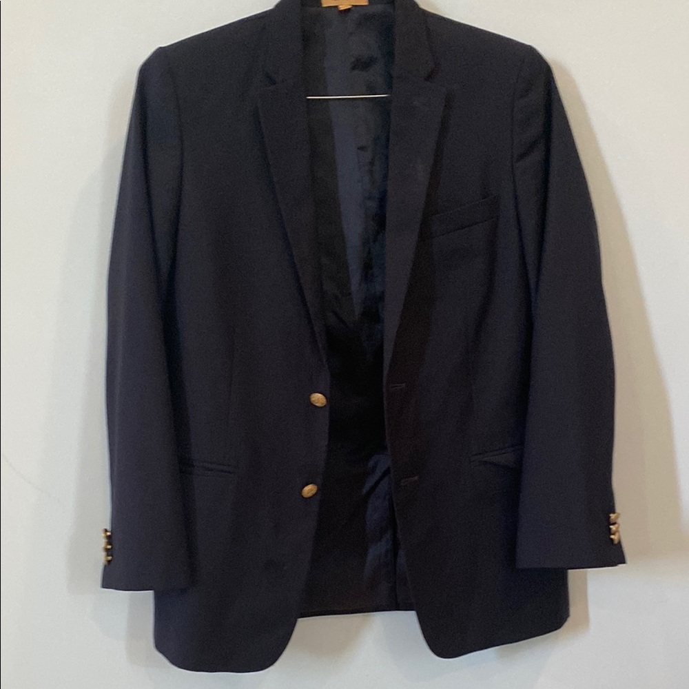 Boys Size 18 Navy blazer with gold buttons